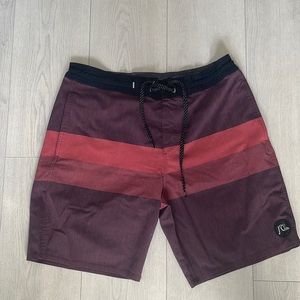 swim trunks size 33 waist red orange and burgundy
